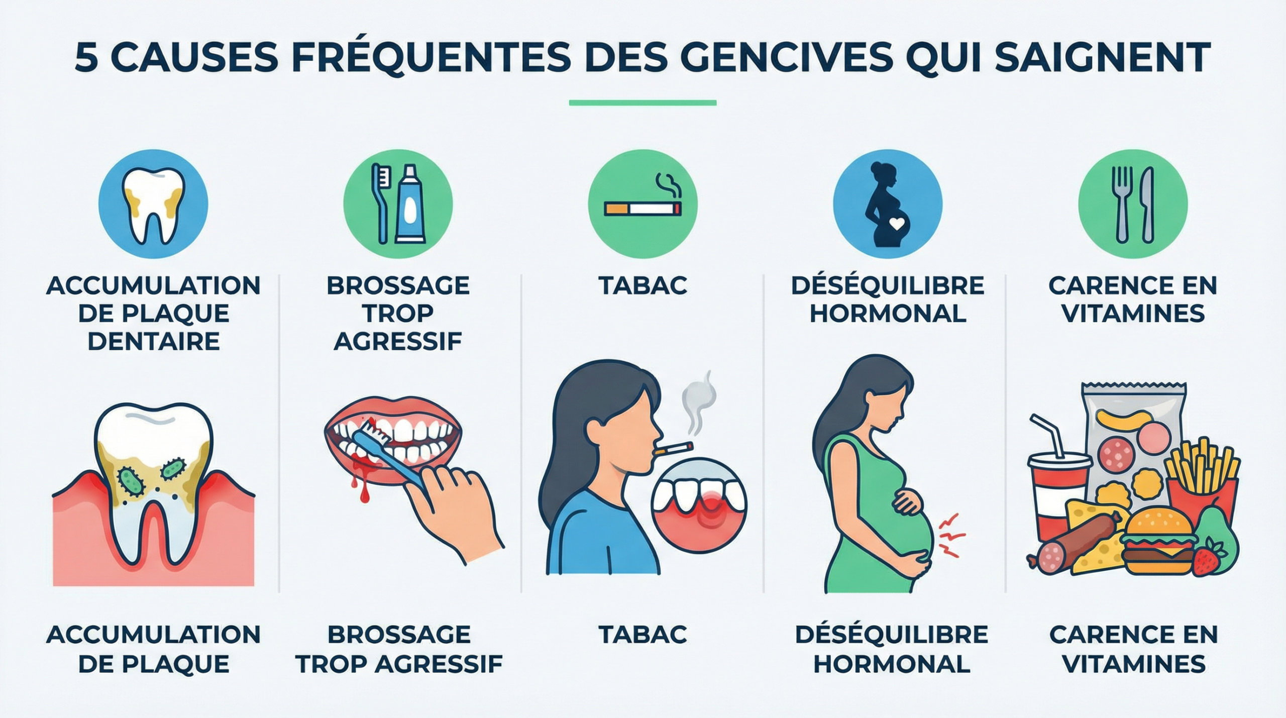 Causes fréquentes d’une gencive gonflée ou saignante